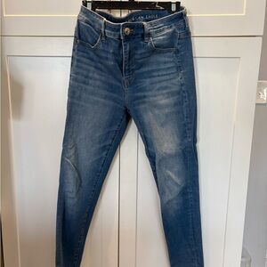 American Eagle Outfitters Women's Dark Blue Skinny Jeans